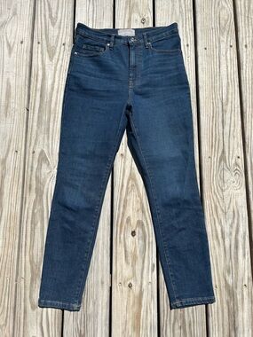 Everlane The High Rise Skinny Ankle Jean Dark Wash Size 28 Classic Minimalist